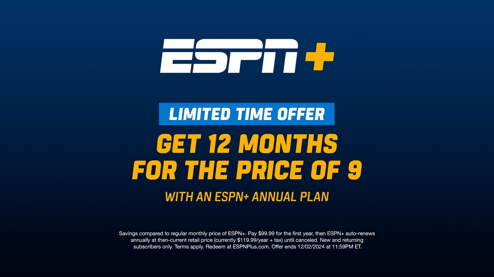 ESPN+ 12 Months